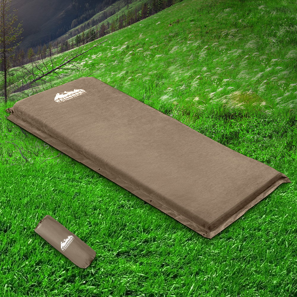 Weisshorn Self-inflating Mattress Single Coffee