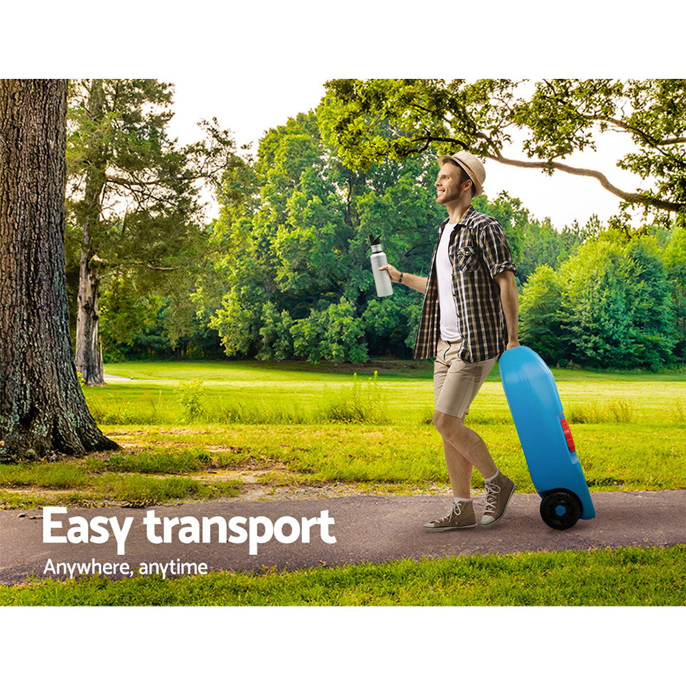 Weisshorn 40L Portable Wheel Water Tank Blue