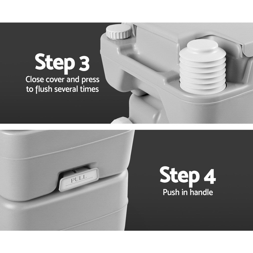 Weisshorn 20L Portable Camping Toilet With Bag - RV Online