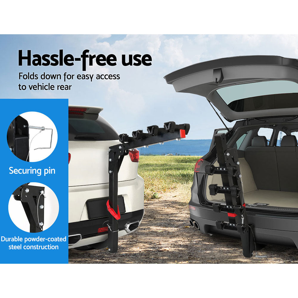 Giantz 4 Bicycle Bike Carrier Rack 2" Hitch Mount