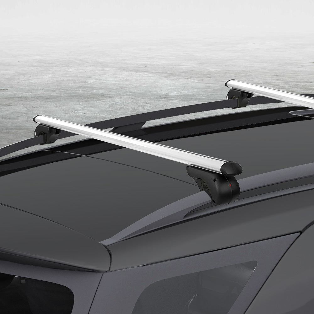 Universal Car Roof Racks Pod Cross Bars Aluminium Adjustable 123cm Sliver - RV Online