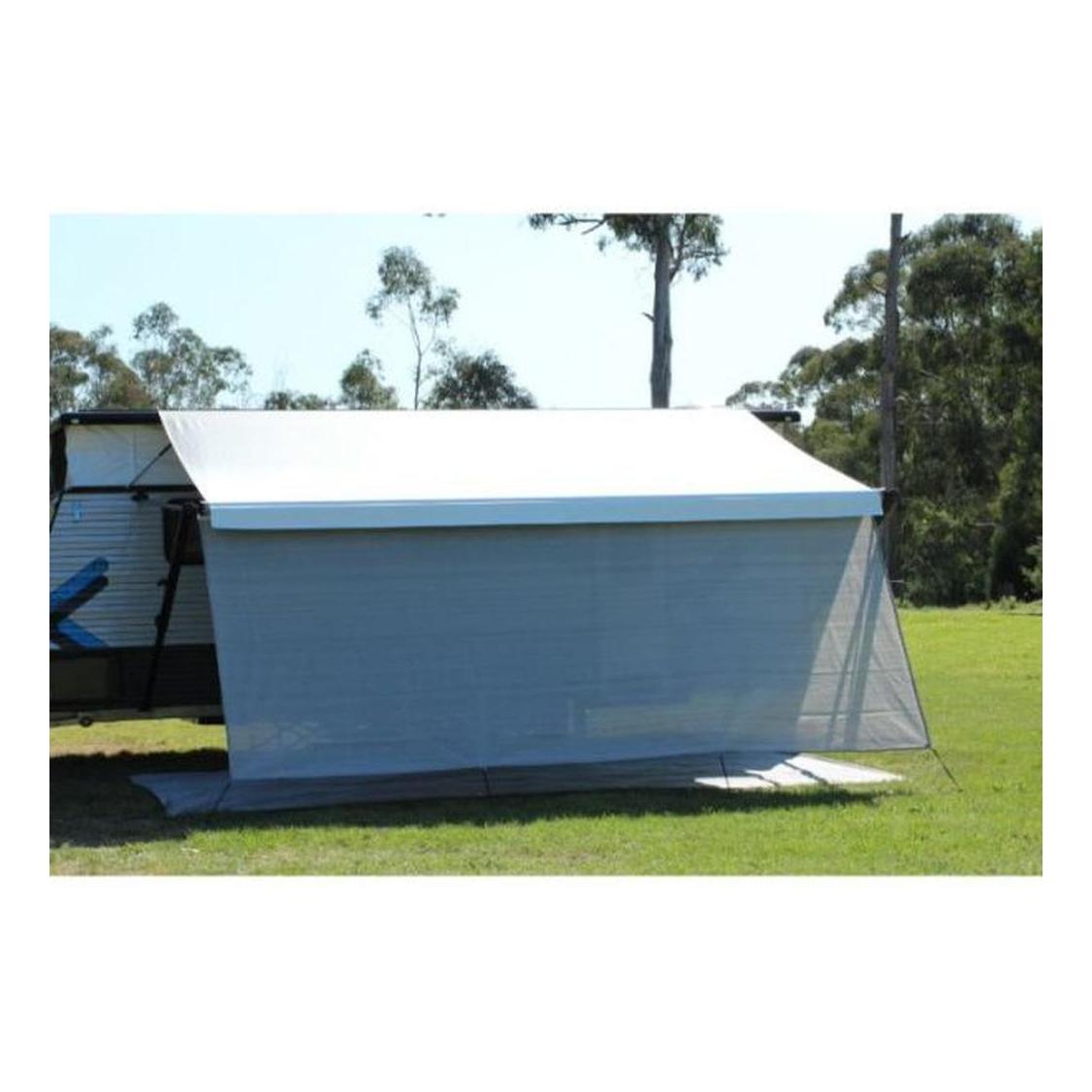 Camec Privacy End Pop Top Awning Screen 2.1 X 1.8M Steel Grey