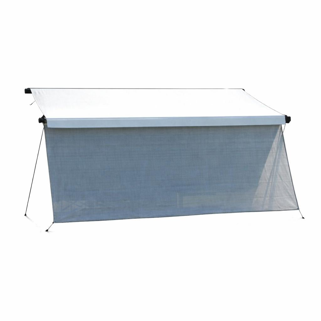 Camec Privacy End Pop Top Awning Screen 2.1 X 1.8M Steel Grey