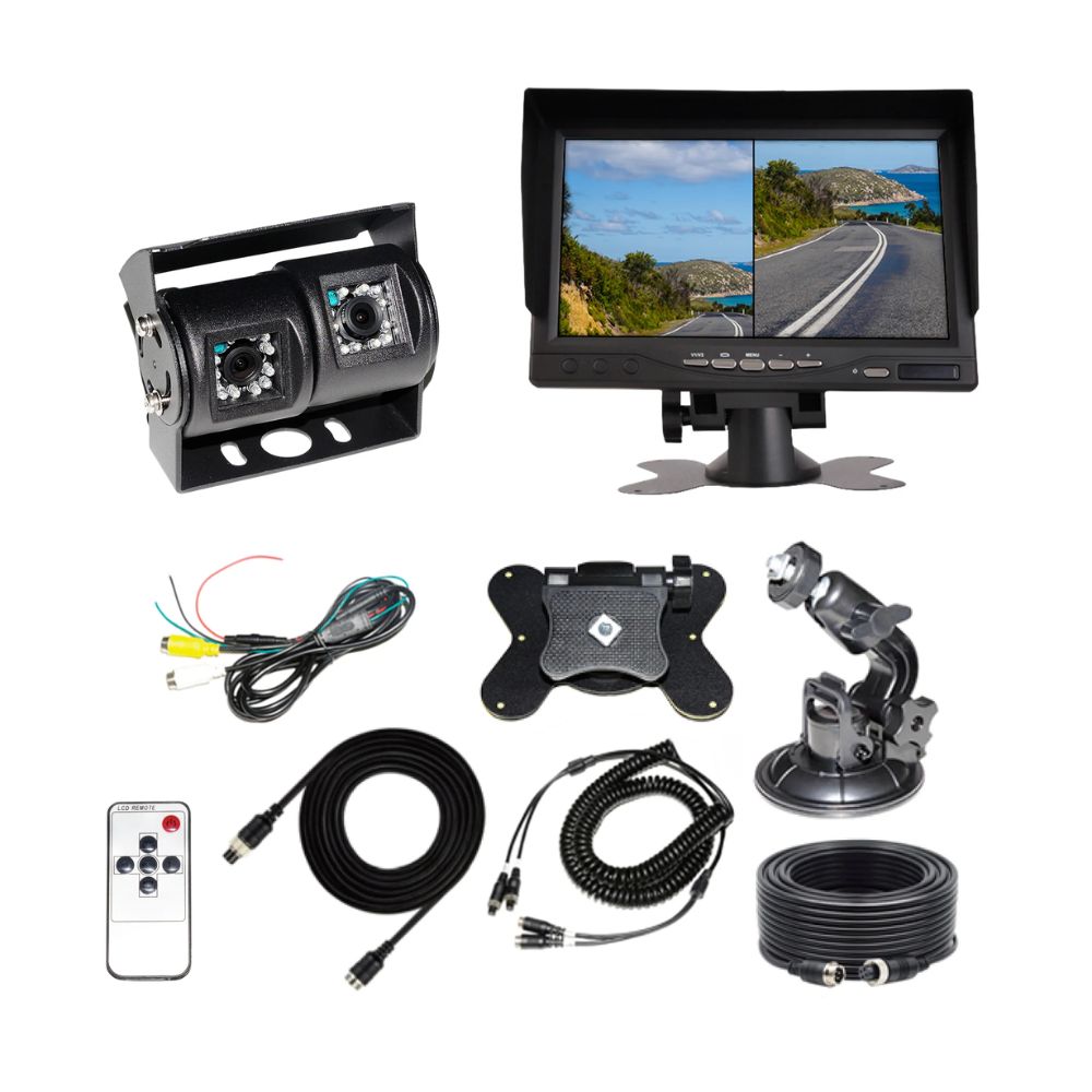 Aussie Traveller Camera Rear View Square Kit Black ATRV - Double – RV Online