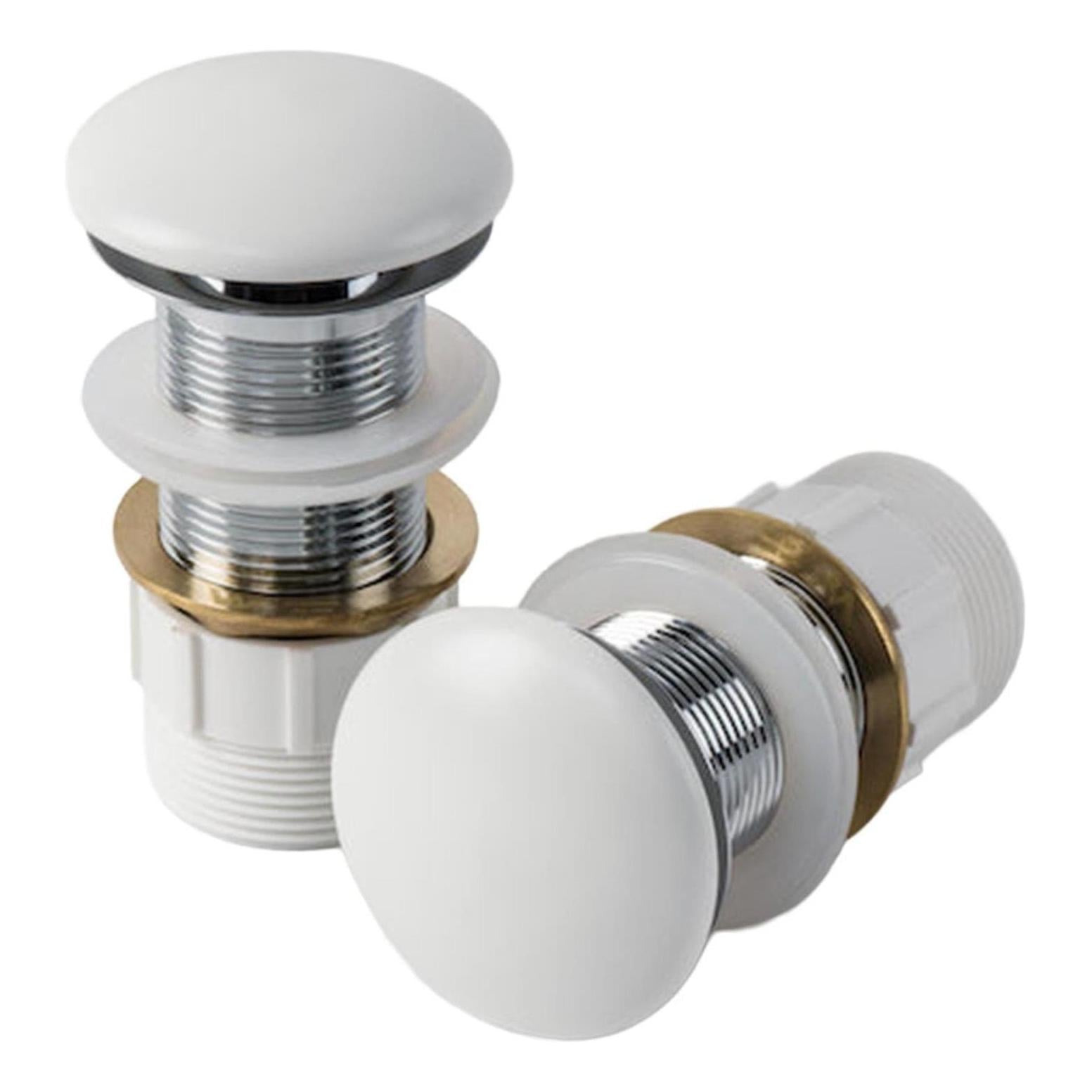 Ceramic Top Pop Up Waste - Matte White