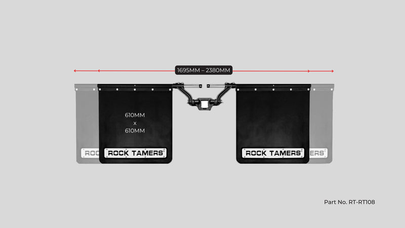 Rock Tamers 2" Mudflap System With 850mm Mesh Insert
