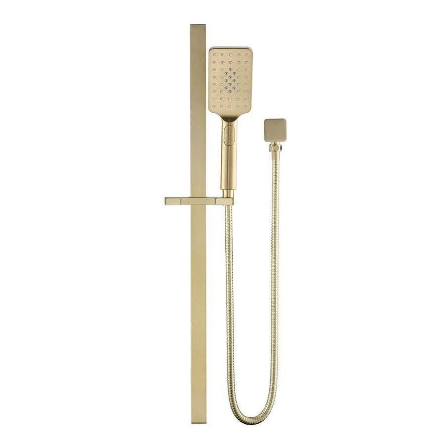 Cresta Shower Head and Square Rail French Gold
