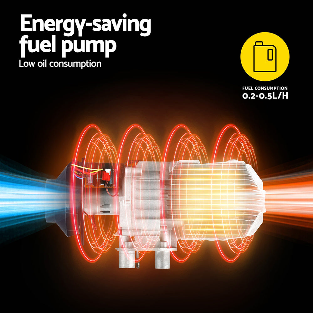 Giantz Diesel Air Heater 12V 5KW 10L Grey