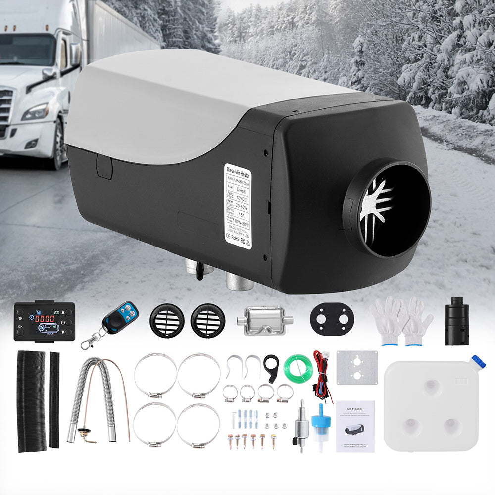 Giantz Diesel Air Heater 12V 5KW 10L Grey