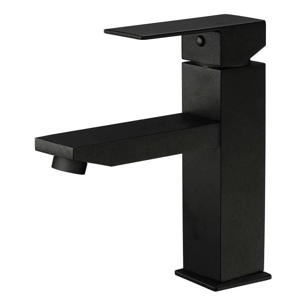 Deko Square Handle Basin Sink Tap Mixer Black