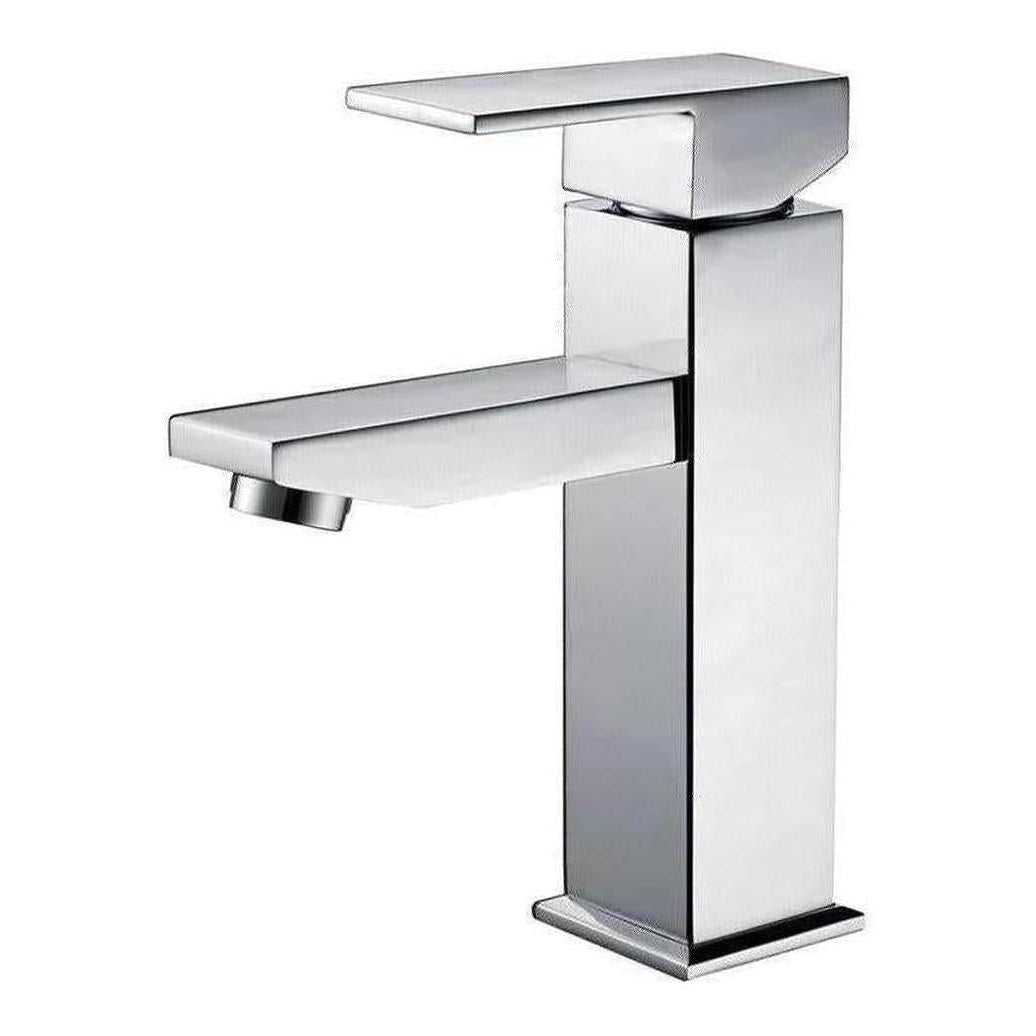 Deko Square Handle Basin Sink Tap Mixer Chrome