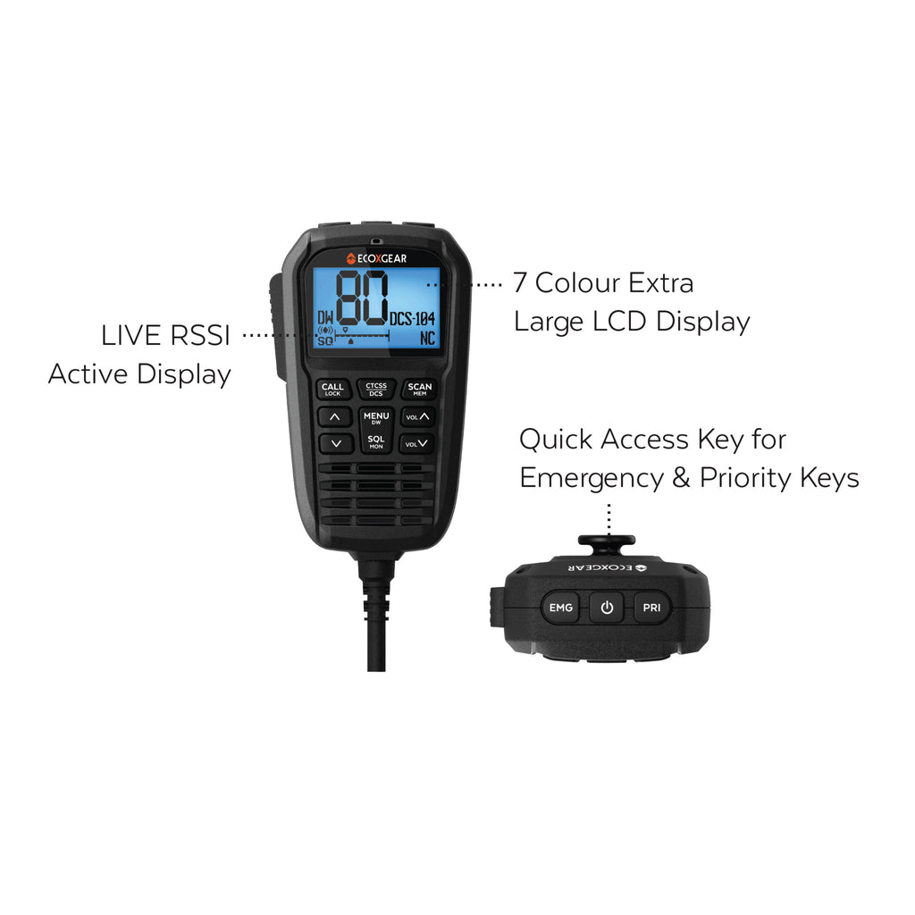EcoXGear ECOXTALK EXG3000 UHF CB Radio 4WD PACK - RV Online
