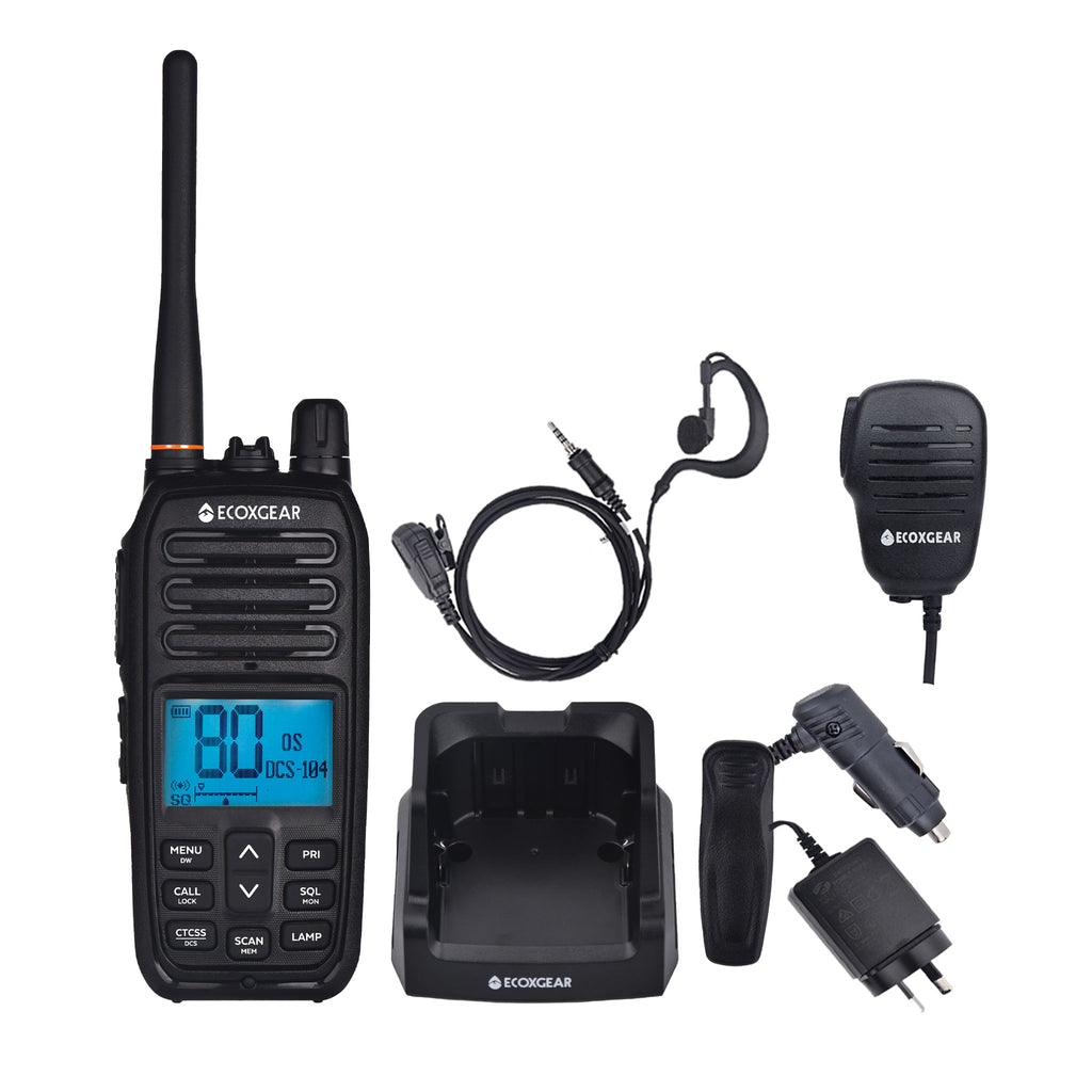EcoXGear ECOXTALK EXG500 UHF CB Handheld Radio | Caravan Camping – RV Online