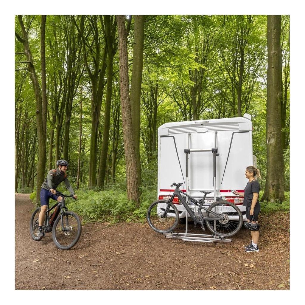 Electric 12V Bike Lift Rack Carrier 2 Bike 920-1400mm Range For Fat Tyres Inc Remote-Black