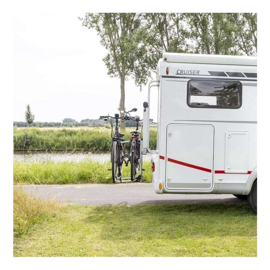 Electric 12V Bike Lift Rack Carrier 2 Bike 920-1400mm Range For Fat Tyres Inc Remote-Black