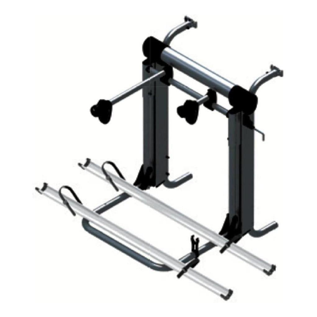 Electric 12V Bike Lift Rack Carrier 2 Bike 920-1400mm Range For Fat Tyres Inc Remote-Black