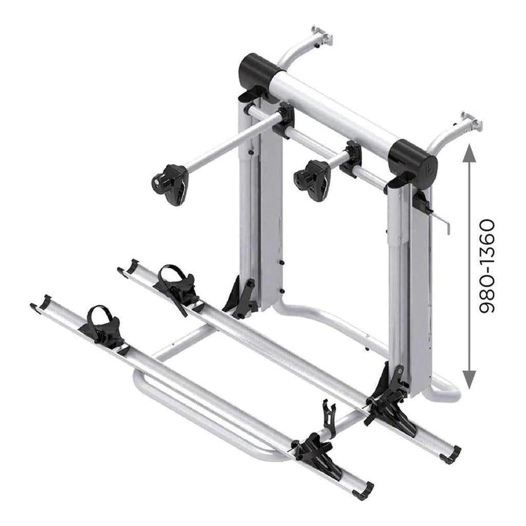 Electric 12V Bike Lift Rack Carrier 2 Bike 980 - 1360mm Range - Remote Inc