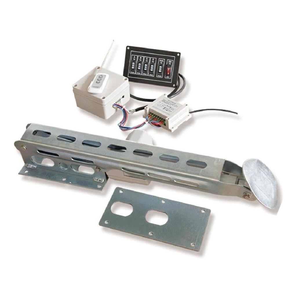 Electric 4 x Drop Down Stabilizer leg Corner Steadies 670mm Zinc