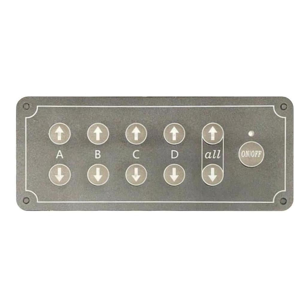 Electric 4 x Drop Down Stabilizer leg Corner Steadies 670mm Zinc