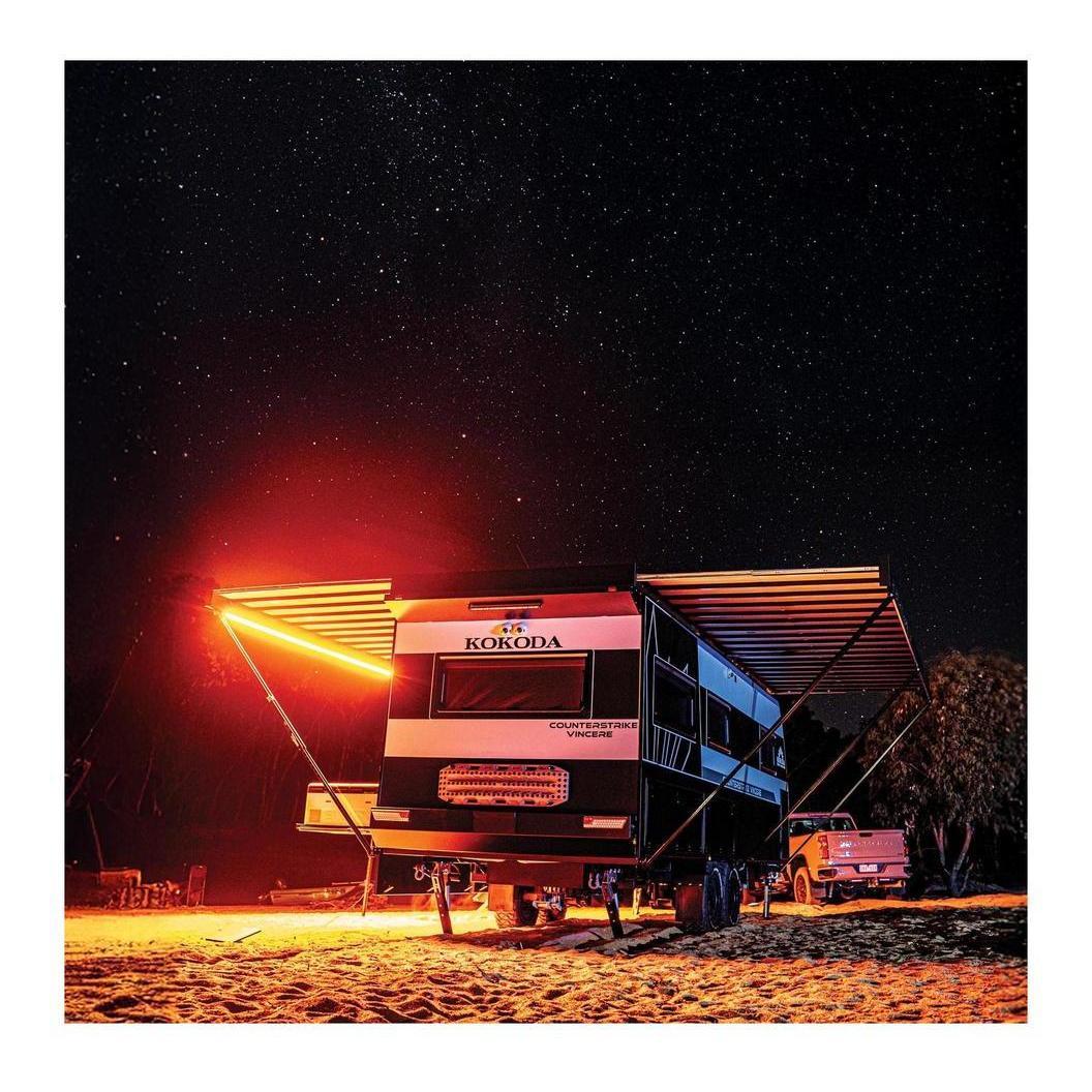 Electric 4 x Drop Down Stabilizer leg Corner Steadies 670mm Zinc