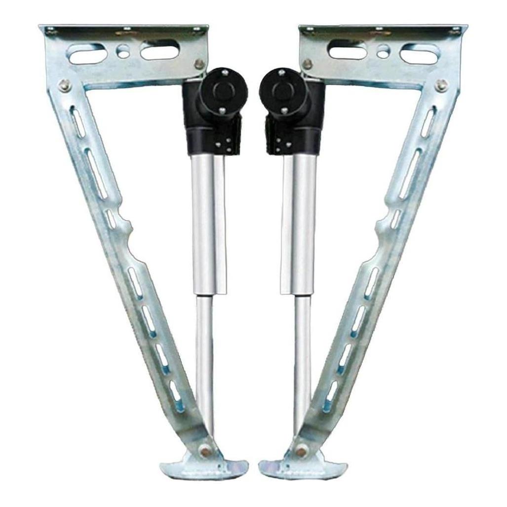 Electric 4 x Drop Down Stabilizer leg Corner Steadies 670mm Zinc