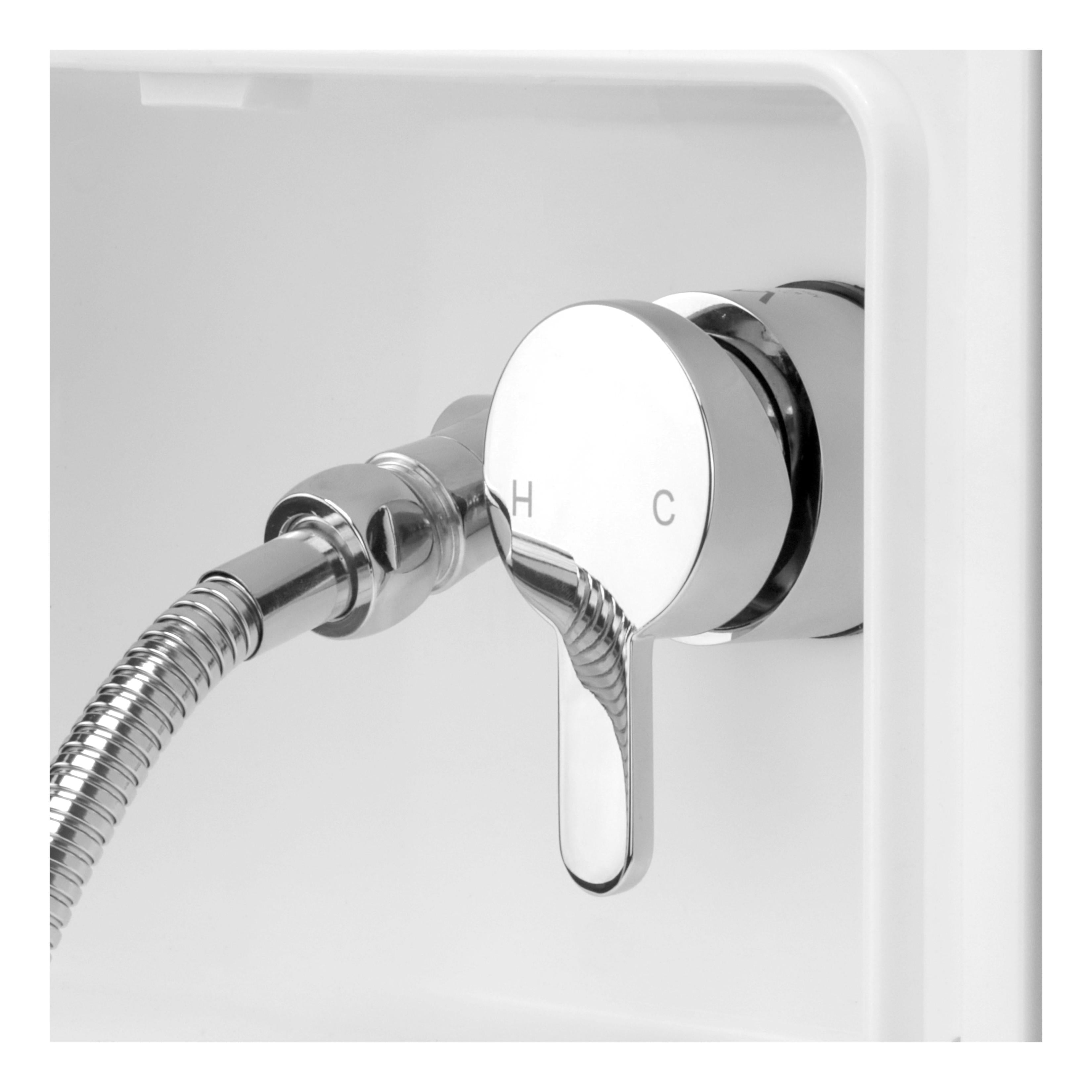 External Shower Box Inc Shower Handheld Head & Shower Mixer White