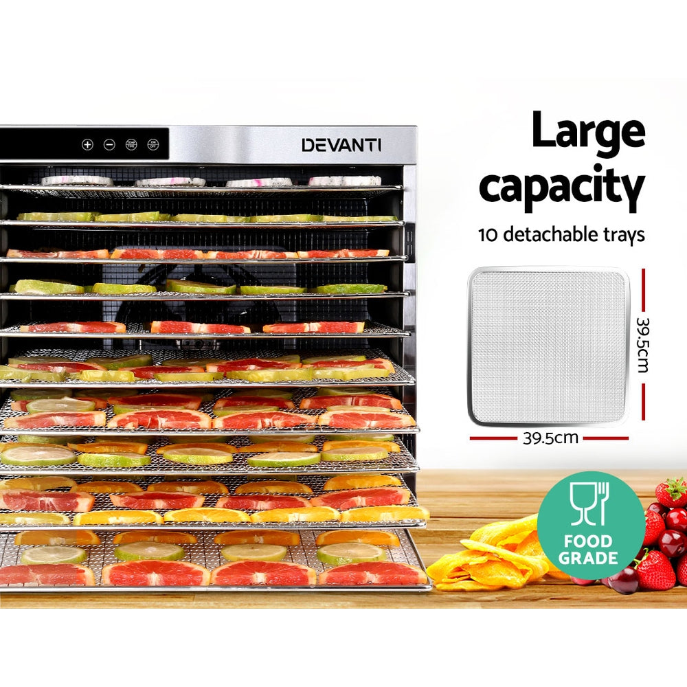 Devanti Commercial Food Dehydrator 10 Trays