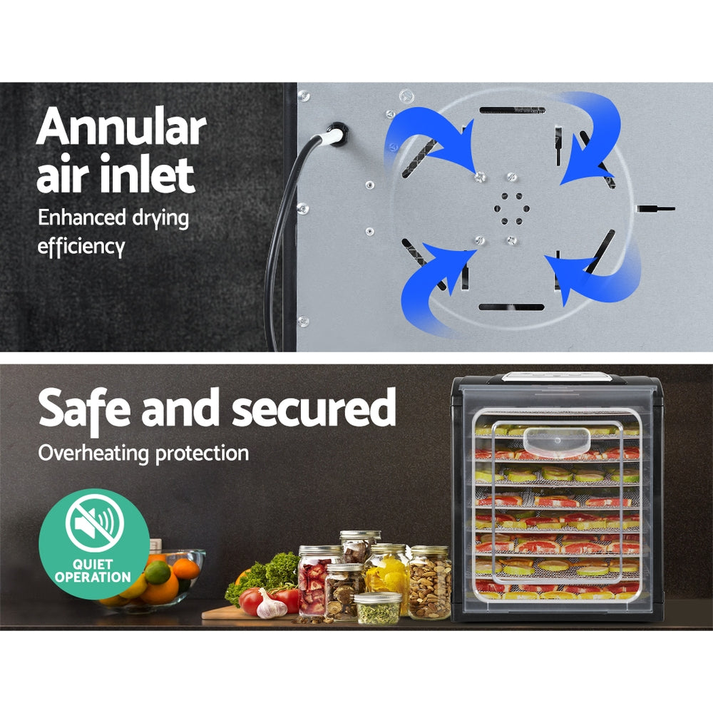 Devanti Food Dehydrator 9 Trays Black