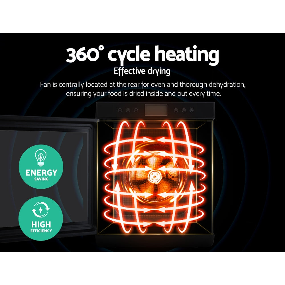 Devanti Food Dehydrator 10 Trays Black