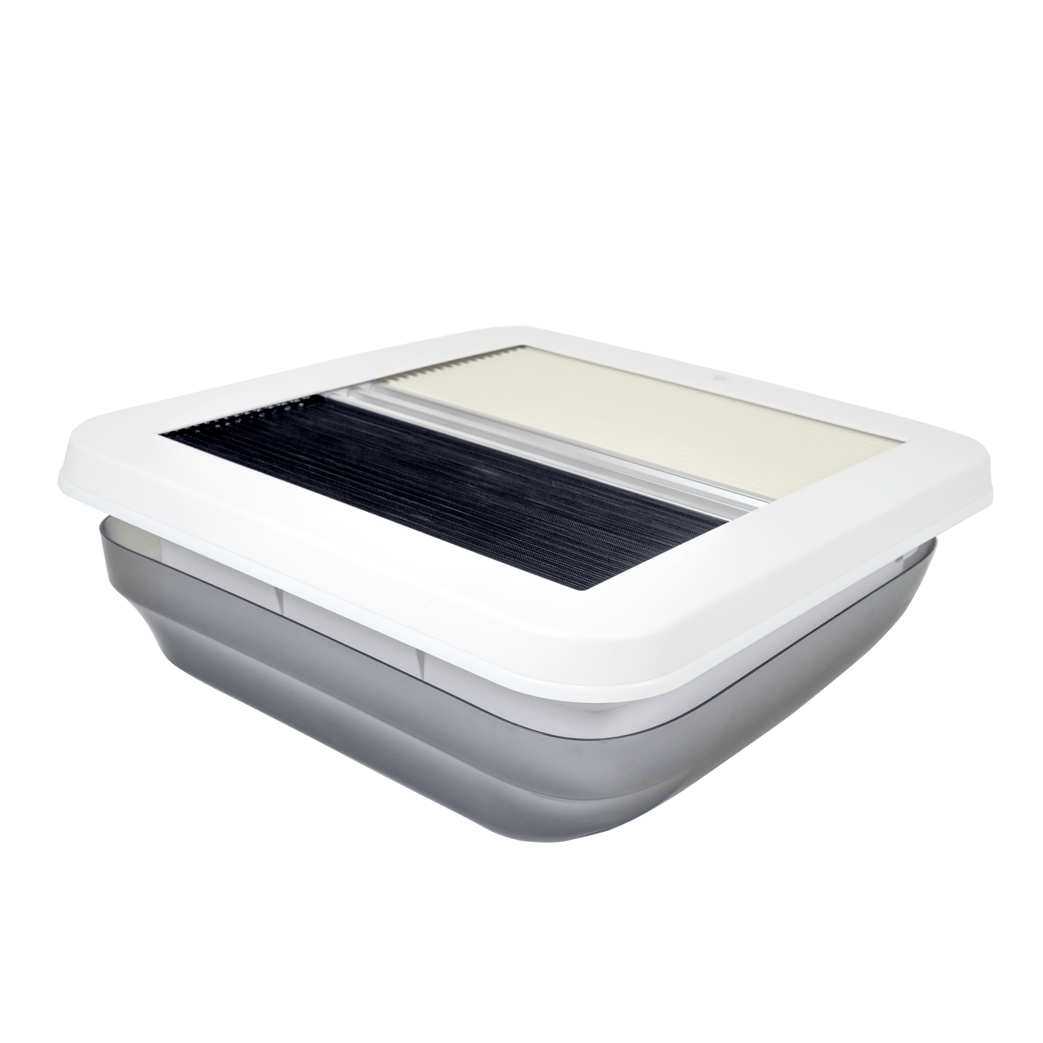 Aussie Traveller Roof Hatch 400x400 Smoke Black Lid