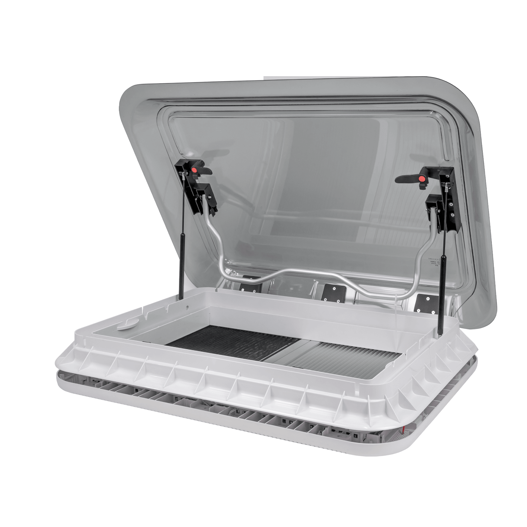 Aussie Traveller Roof Hatch 450x400 Smoke Black Lid