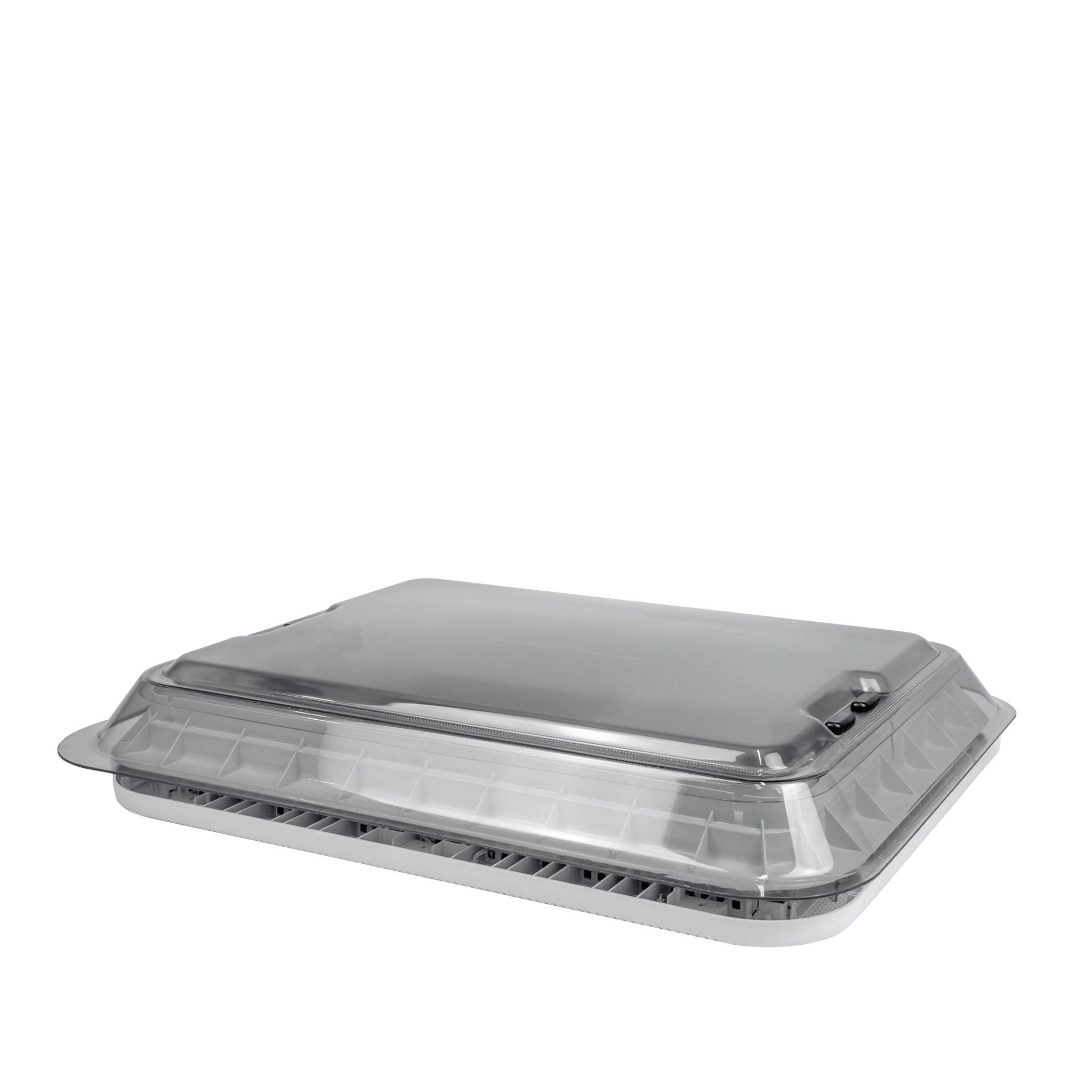 Aussie Traveller Roof Hatch 400x400 Smoke Black Lid