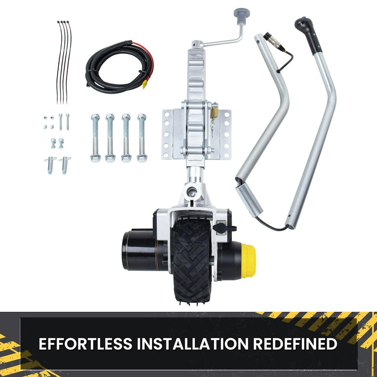 Mini Mover 12V 550w Motorised Electric Jockey Wheel Gen3 SILVER