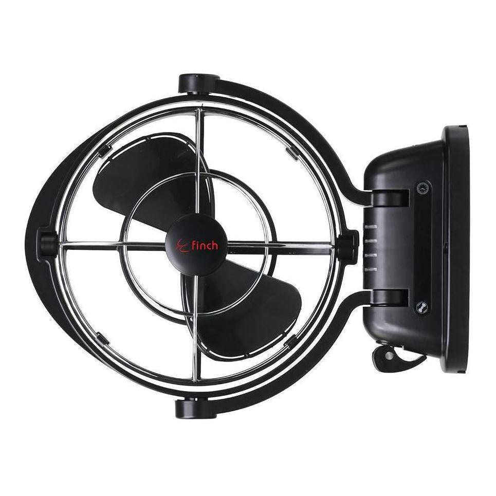 Finch 12/24V 3 Speed 360° Airflow Gimbal Fan Inc USB & Remote Black