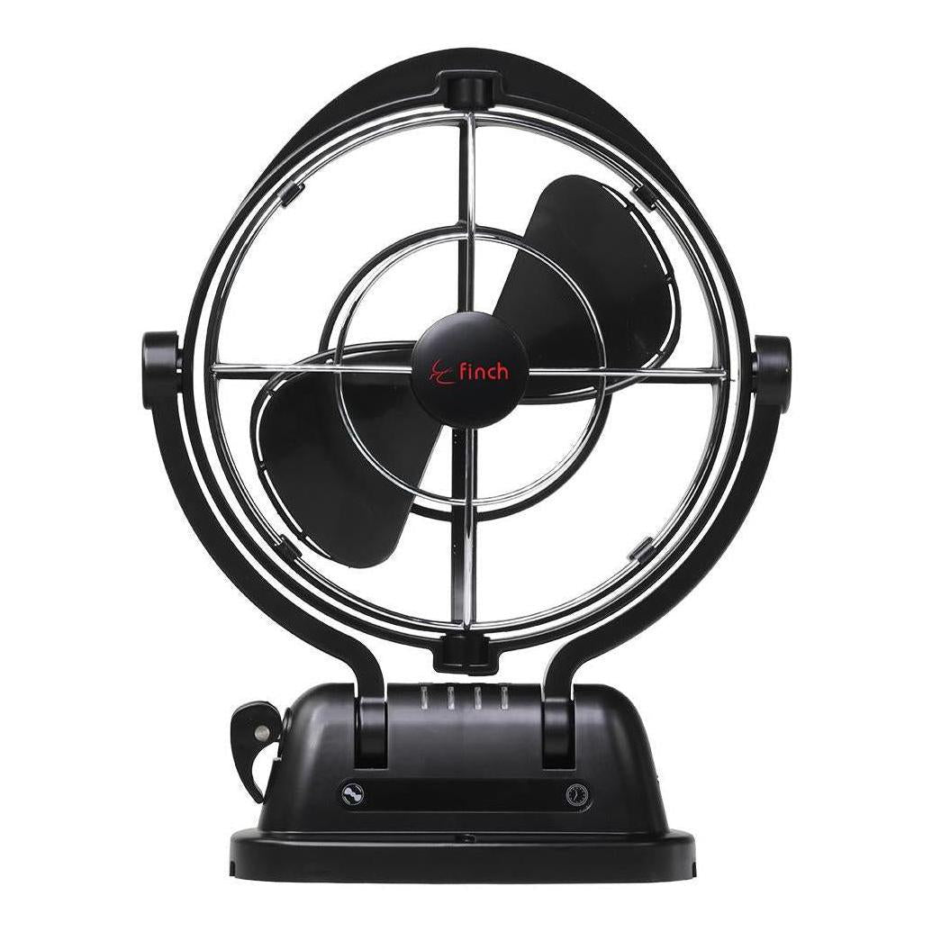 Finch 12/24V 3 Speed 360° Airflow Gimbal Fan Inc USB & Remote Black