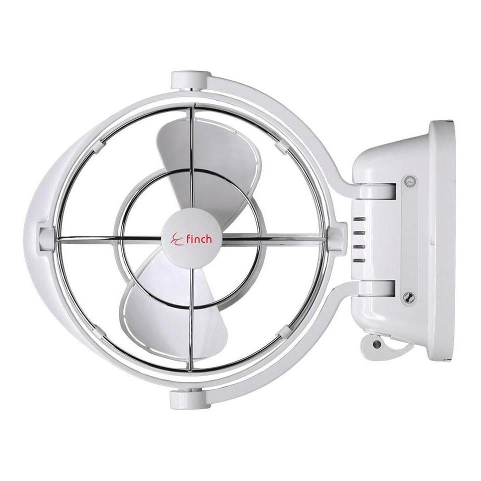 Finch 12/24V 3 Speed 360° Airflow Gimbal Fan Inc USB & Remote White