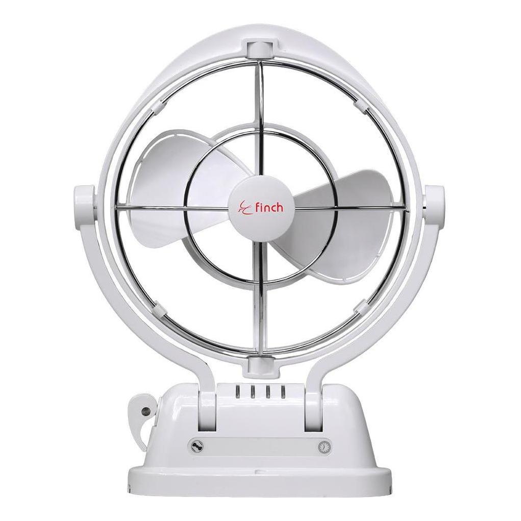 Finch 12/24V 3 Speed 360° Airflow Gimbal Fan Inc USB & Remote White