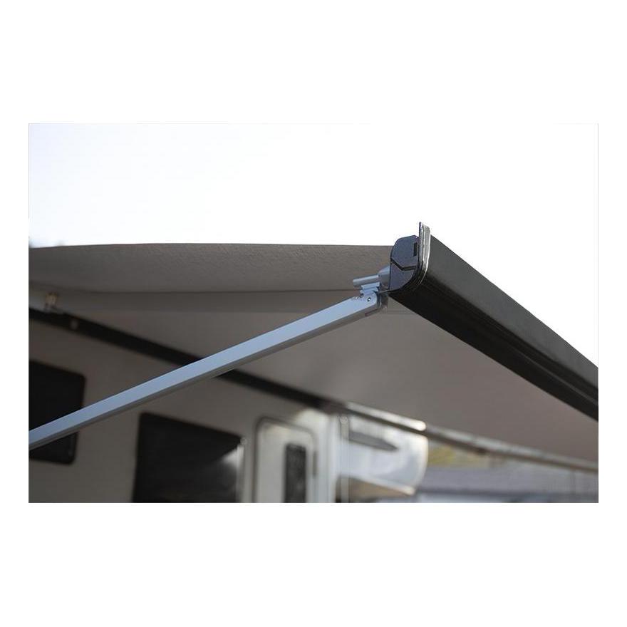 Finch Awning Side Mount Manual inc Support Leg 3.75 x 2.5m Black