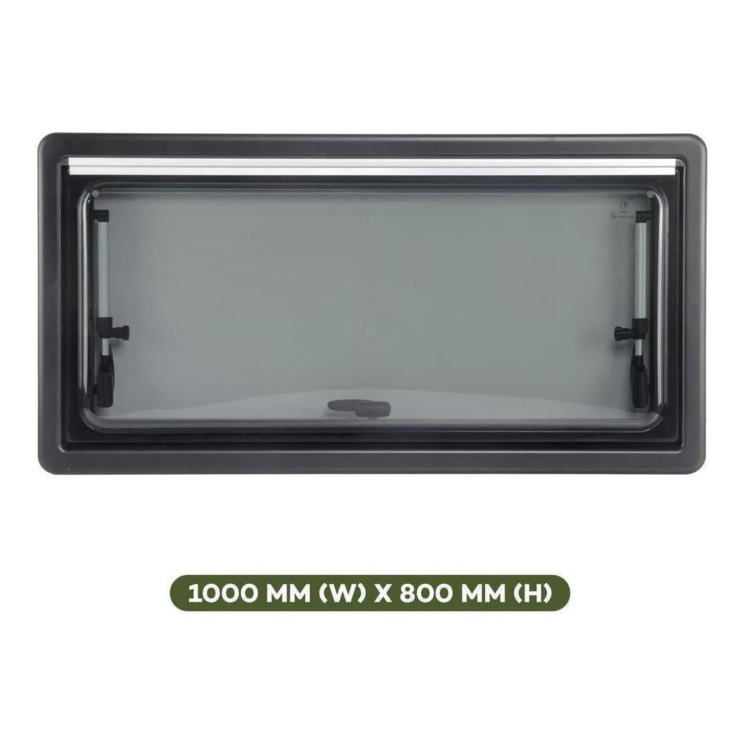 Finch Double Glazed Acrylic Window 1000 x 800 With Blind and Fly Screen