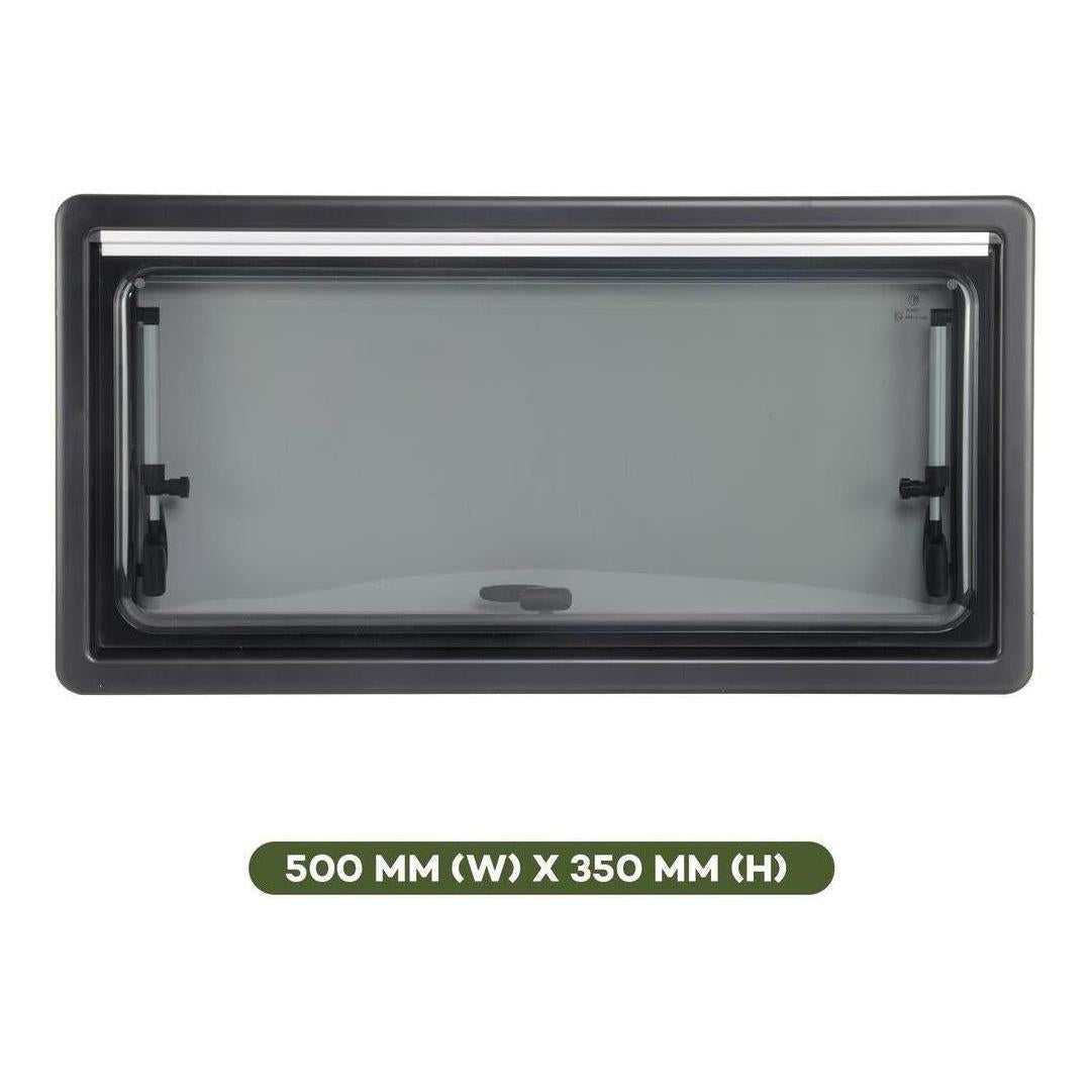 Finch Double Glazed Acrylic Window 500 x 350 With Blind and Fly Screen