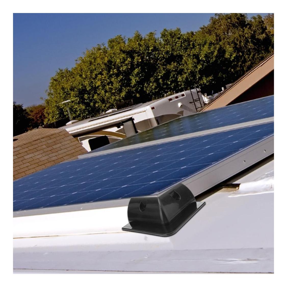Finch Solar Panel Corner Mounting Brackets Black Plastic x 4