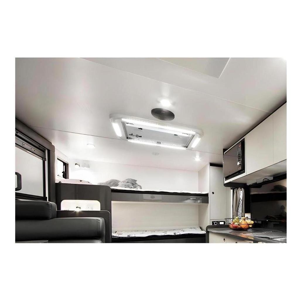 Finch Vented Skylight Hatch 450 x 400mm With LED Lights / Blind and Fly Screen