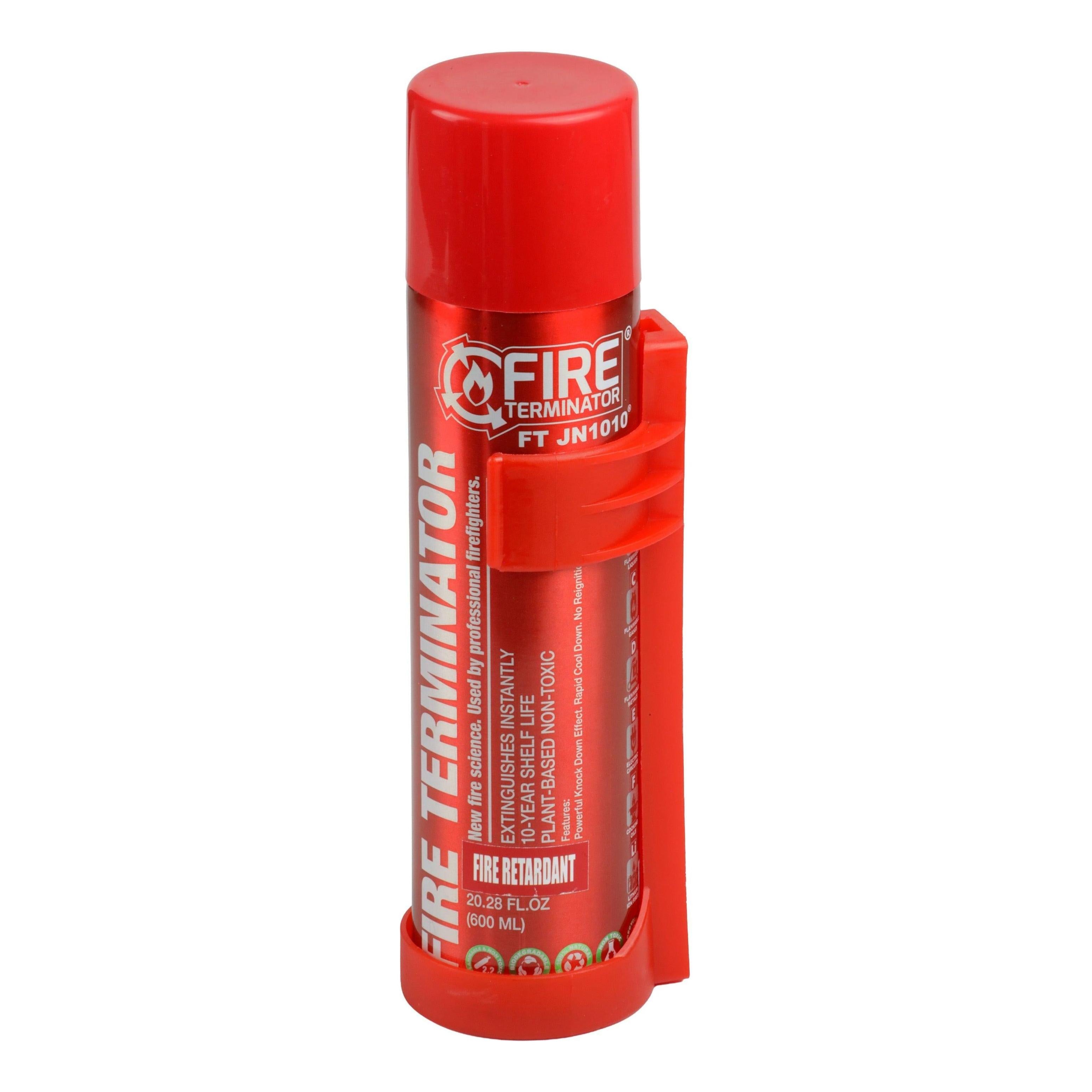 Fire Terminator Fire Retardant Extinguisher 600ML Suits All Fire Inc Lithium - Bracket Included