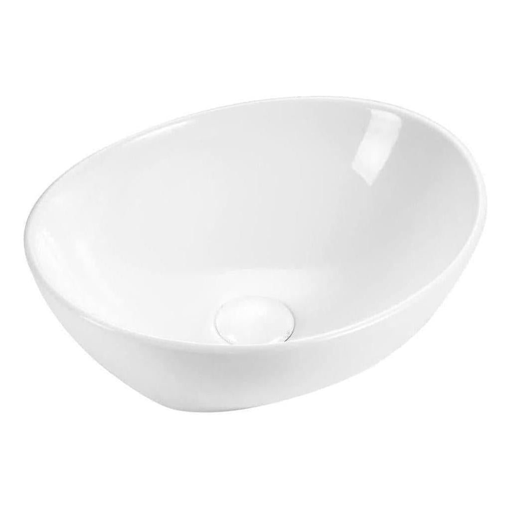 Gemini Ceramic Basin Sink 405 x 335mm Oval White