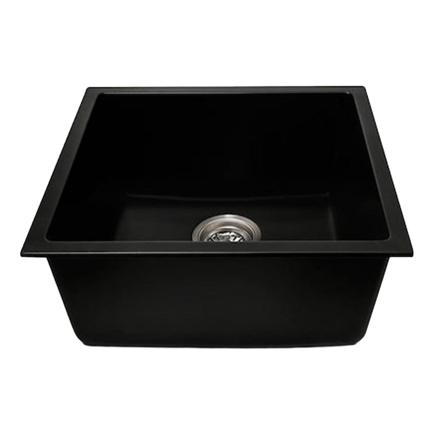 Grange Single Bowl Sink Basin Granite Composite 450 x 450 x 230 - Matte Black
