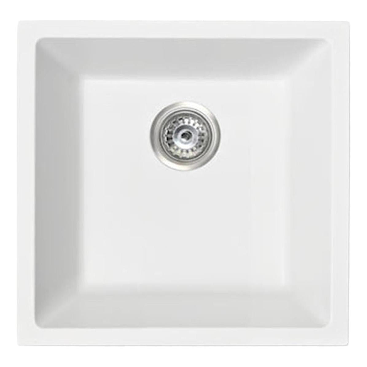 Grange Single Bowl Sink Basin Granite Composite 450 x 450 x 230 - Matte White