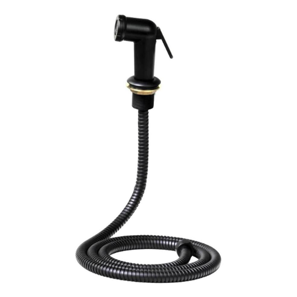 Handheld Black Bidet Shattaf Sprayer kit with 1500mm Black Hose & Holder