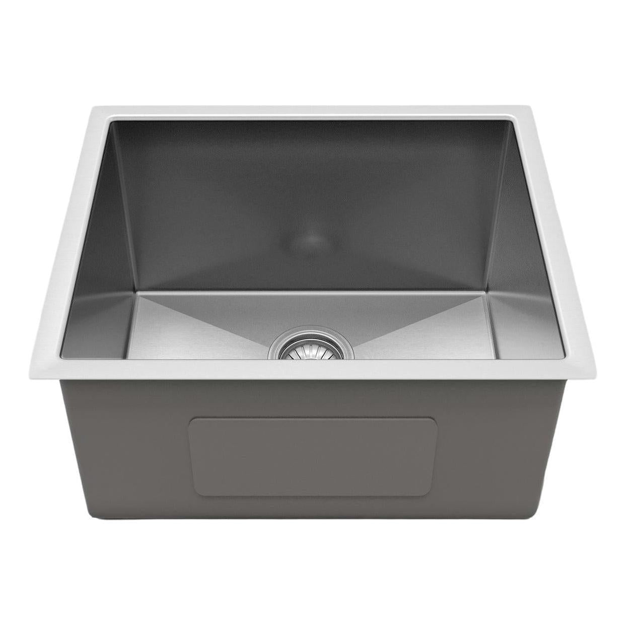 Henley Single Bowl Sink Basin 540 x 440 x 250 - Stainless Steel Brushed Satin