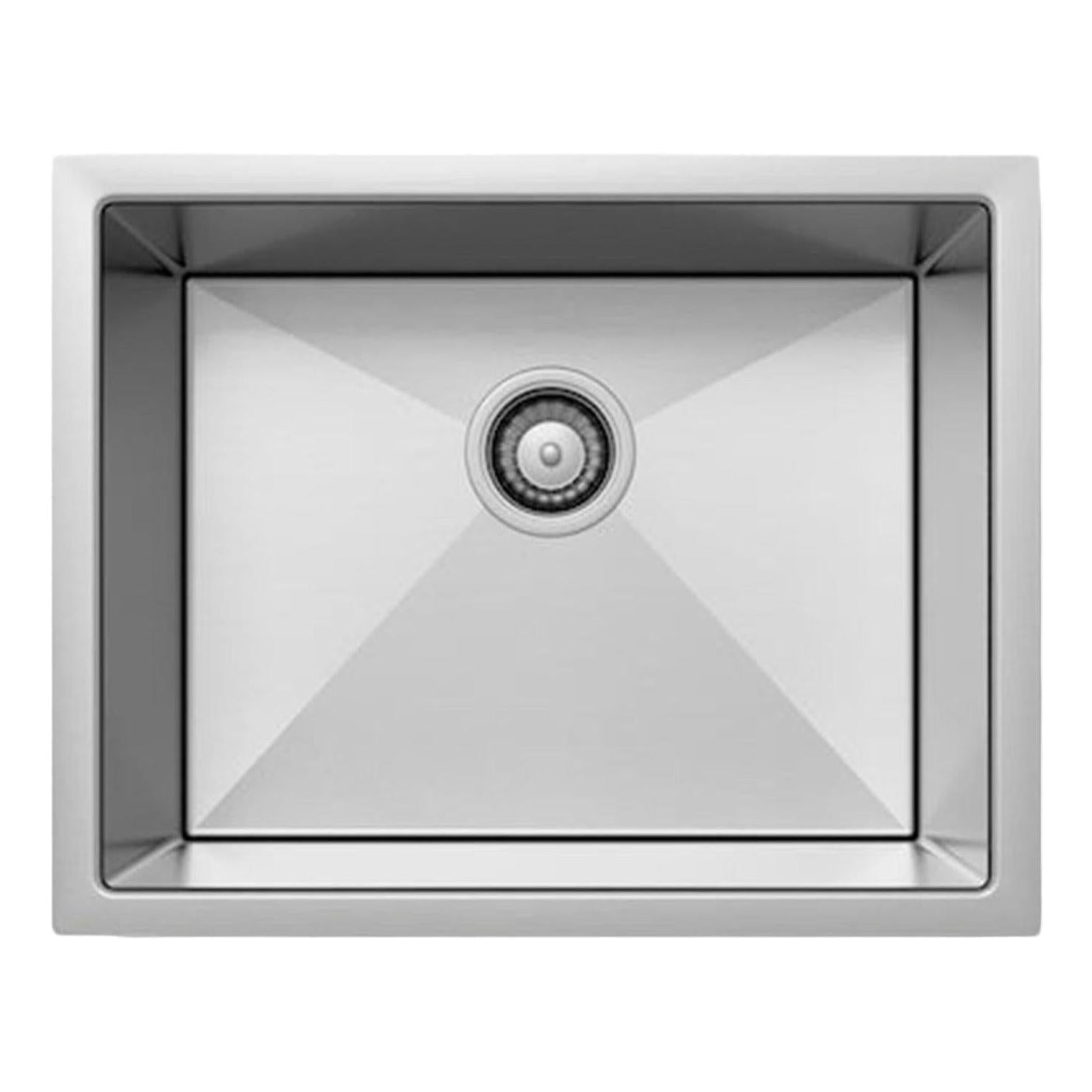 Henley Single Bowl Sink Basin 540 x 440 x 250 - Stainless Steel Brushed Satin