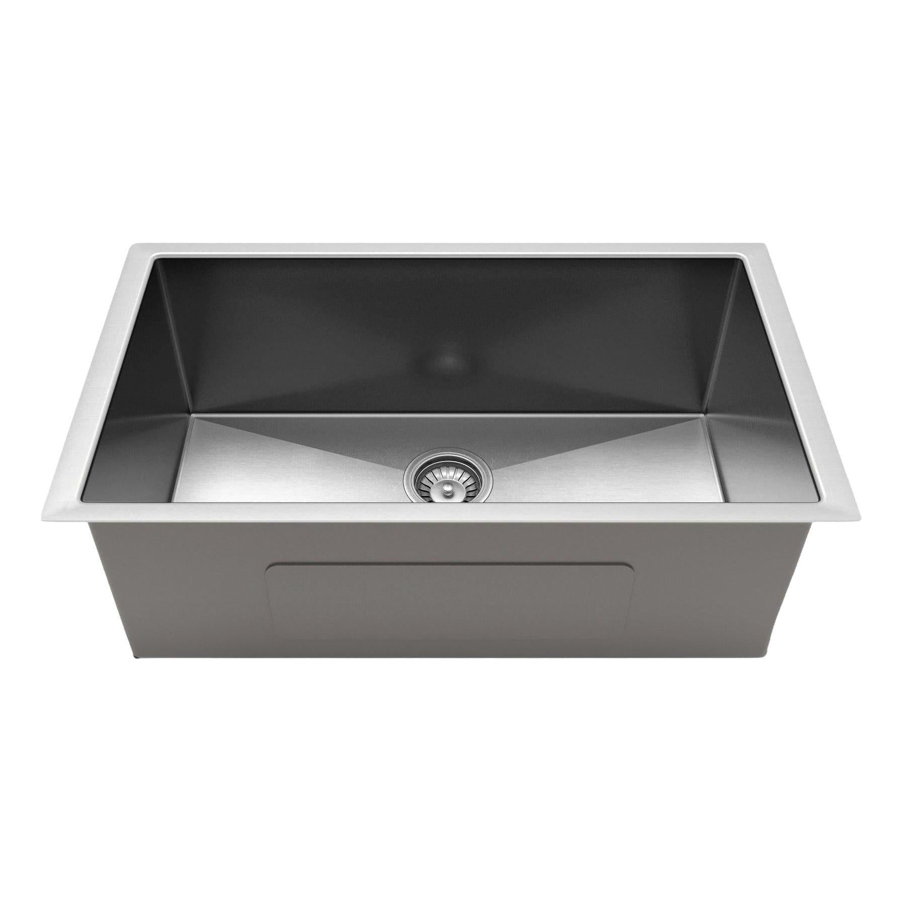 Henley Single Bowl Sink Basin 700 x 440 x 250 - Stainless Steel Brushed Satin